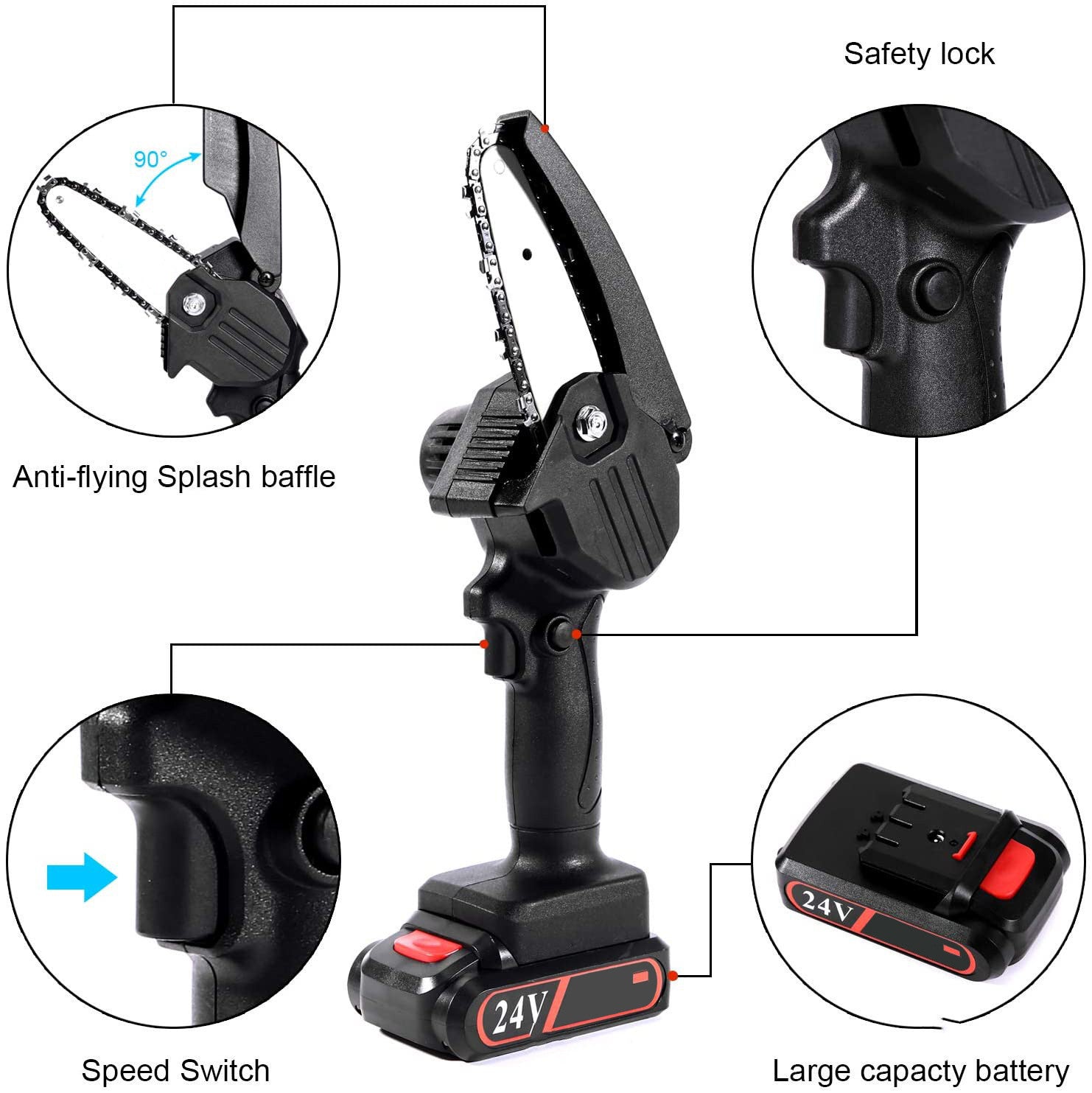 Mini Charging Wireless Handheld Chainsaw Woodworking - Gardening Grow