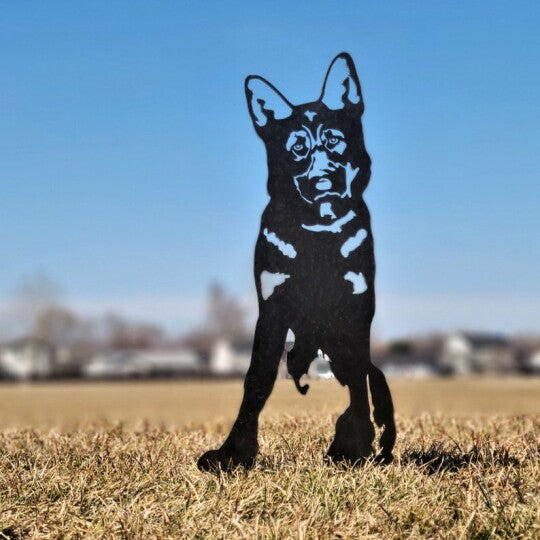 Metal Dog Silhouette Garden Patio Decoration - Gardening Grow