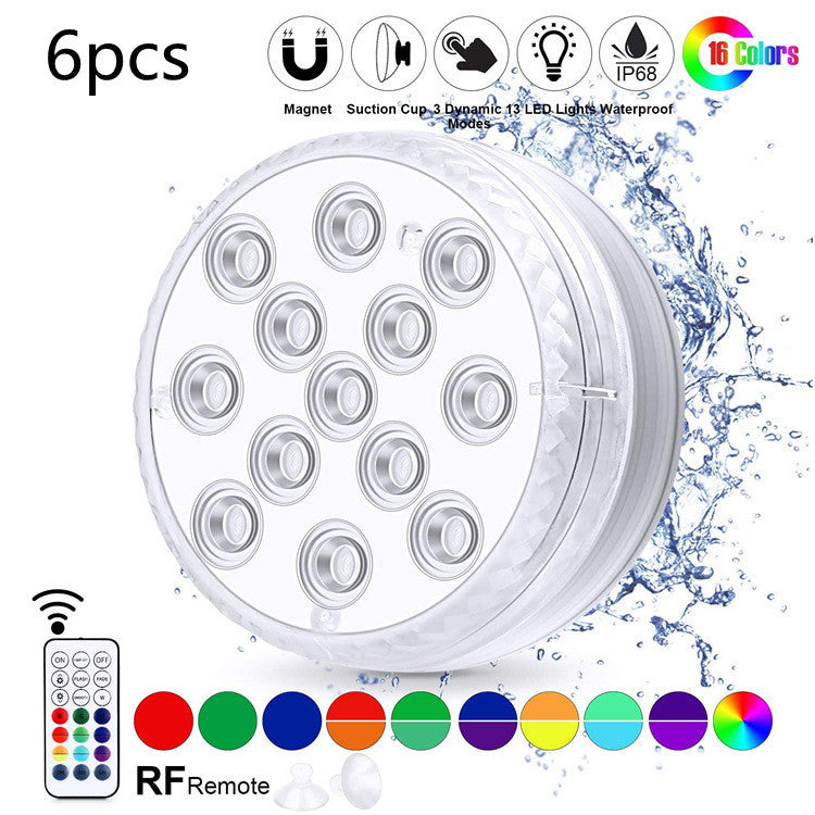 Led Beads Submersible Light Waterproof Underwater Lamp For Garden Swimming Pool Fountain Spa Party Bathroom Remote Control - Gardening Grow