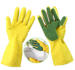 1 Pair Creative Home Washing Cleaning Gloves Garden Kitchen Dish Sponge Fingers Rubber Household Cleaning Gloves for Dishwashing - Gardening Grow