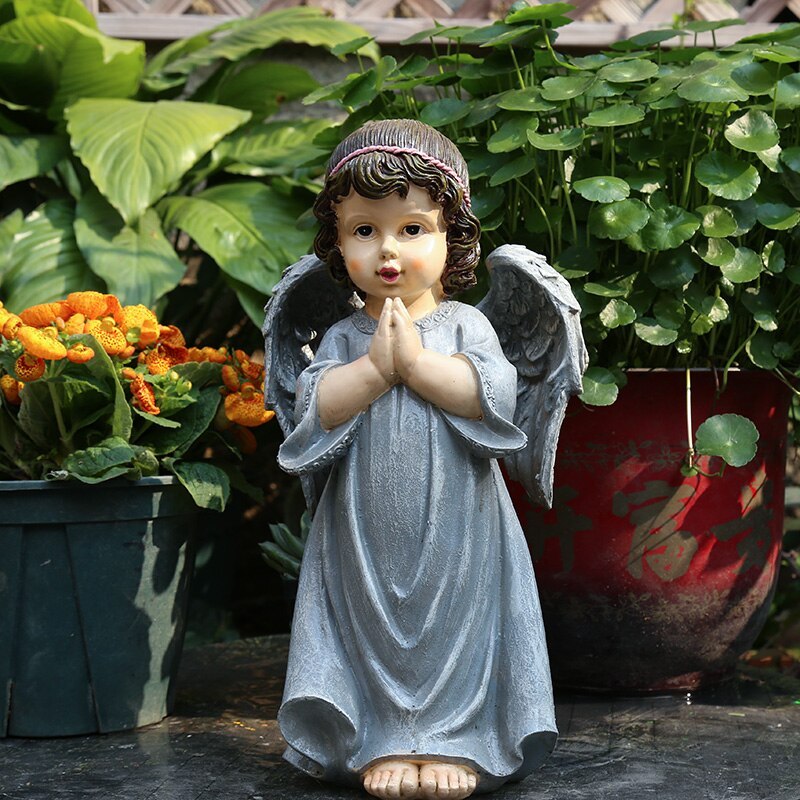 Yard Garden Garden Decoration Resin Figure American Little Angel Decoration - Gardening Grow