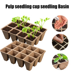 Biodegradable Eco-Friendly Pulp Seedling Nursery Pots 12-Hole - Gardening Grow