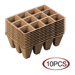 Biodegradable Eco-Friendly Pulp Seedling Nursery Pots 12-Hole - Gardening Grow