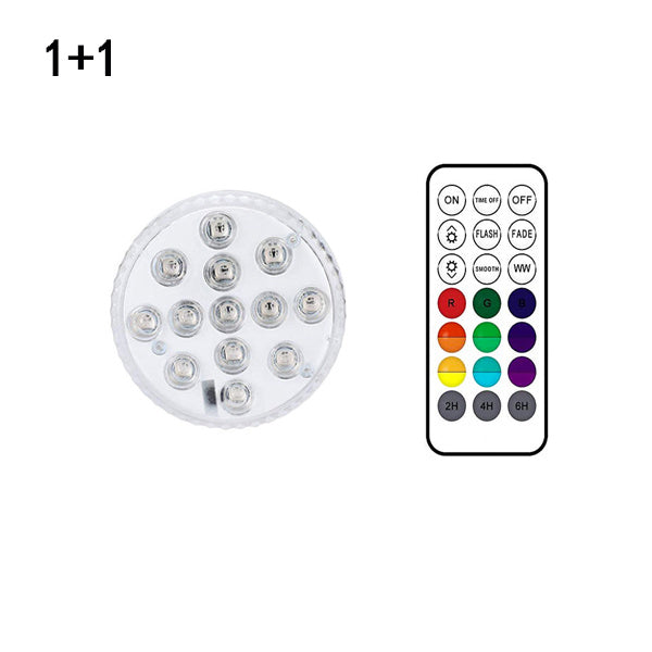 13 Led Submersible Light for Swimming Pool Garden Fountain Bathroom IP68 Waterproof Underwater Lamp with Suction Cup RF Remote - Gardening Grow