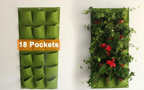 Wall Mount Hanging Planting Bags Home Supplies Multi Pockets DIY Grow Bag Planter Vertical Growing Vegetable Living Garden Bag - Gardening Grow