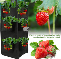 Strawberry Planting Bag Creative Multi-mouth Container Bag Grow Planter Pouch Root Plant Growing Pot Bag Side Home Garden Tool - Gardening Grow