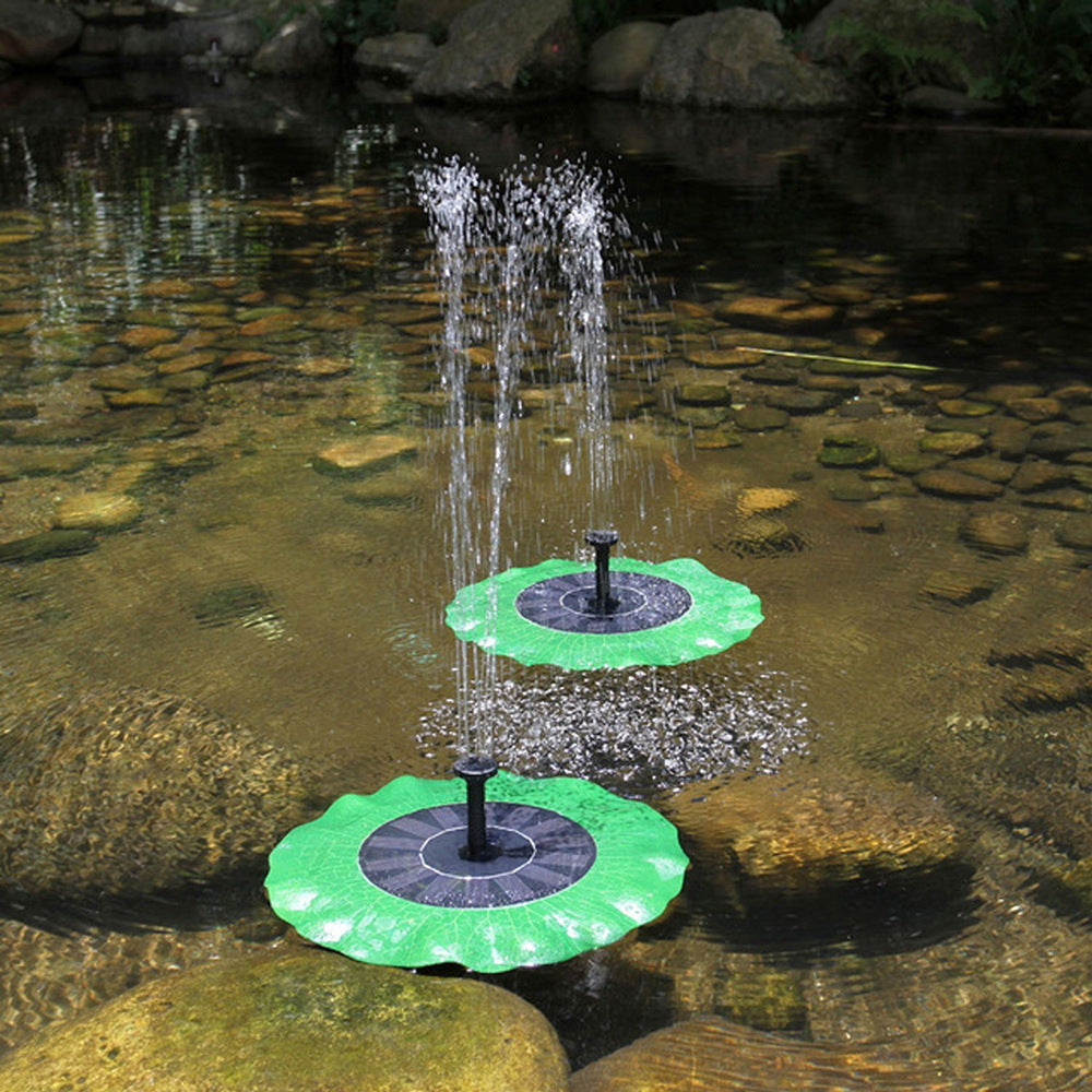 Solar Fountain Outdoor Garden Miniature Lotus Leaf Fountain - Gardening Grow