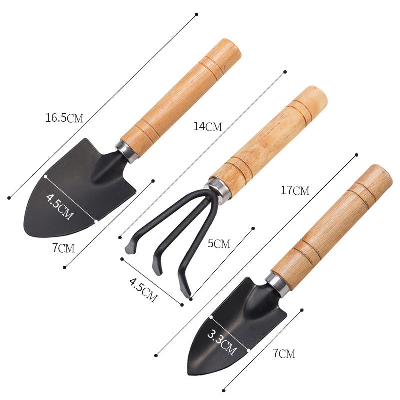 Potted Small Shovel Gardening Tool Planting Tool Set Mini Three-piece Household Shovel - Gardening Grow