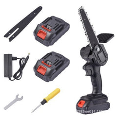 Mini 6 Inch Electric Chain Saw Cordless Chainsaw Felling Tree Felling Household Small Handheld Portable Lithium Electric Saw Electric Saw - Gardening Grow