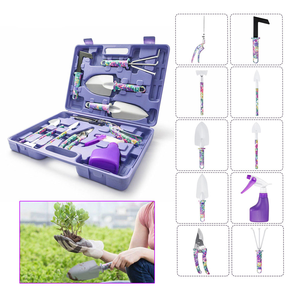 Camouflage Garden Tool Set Grafting Pruning Shovel Rake Stainless Steel Scissor Pruning Shears Spray Bottle Garden Tools Kit - Gardening Grow