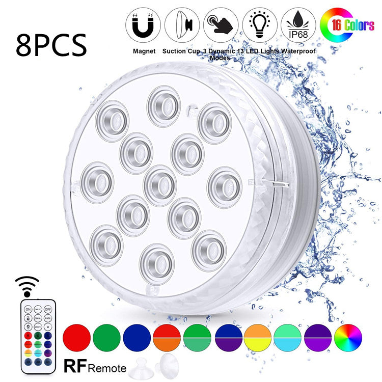 Led Beads Submersible Light Waterproof Underwater Lamp For Garden Swimming Pool Fountain Spa Party Bathroom Remote Control - Gardening Grow