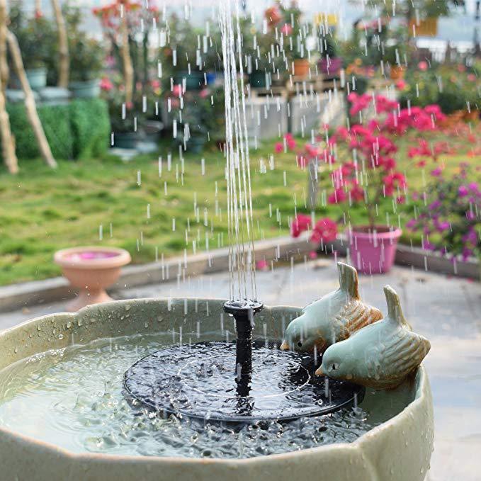 Solar Fountain  Outdoor Garden Classic Round - Gardening Grow