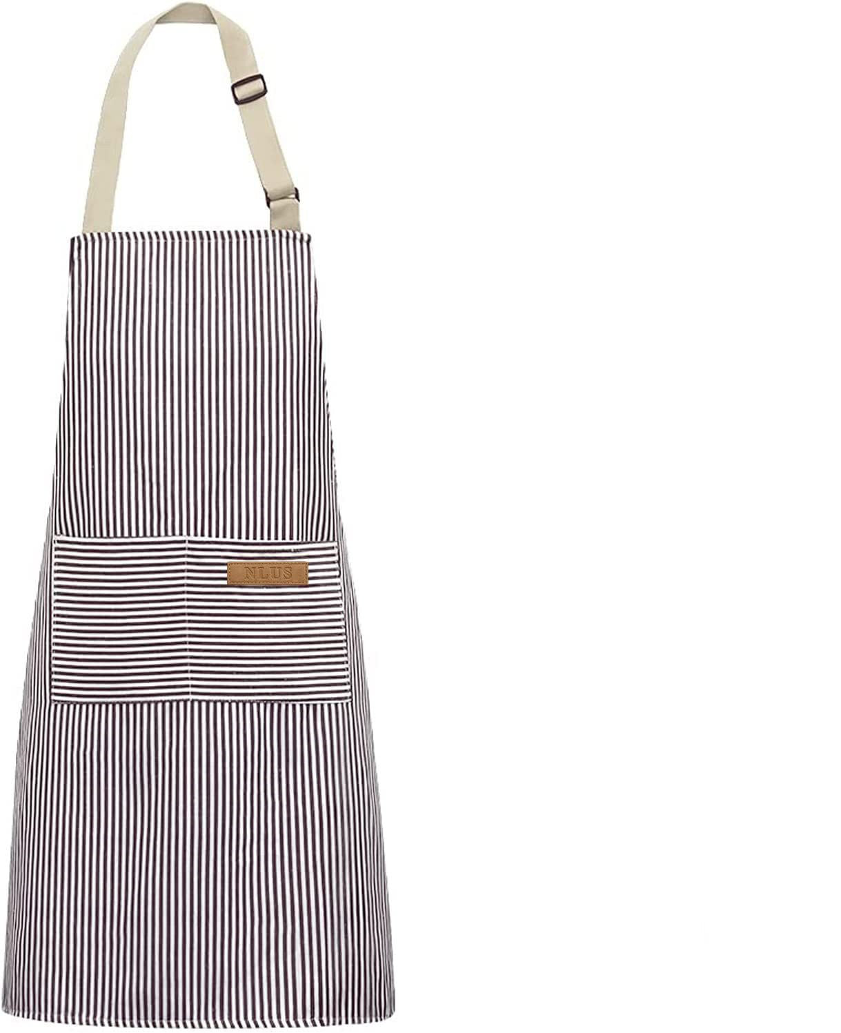 Halter Striped Polyester Restaurant Gardening Apron - Gardening Grow