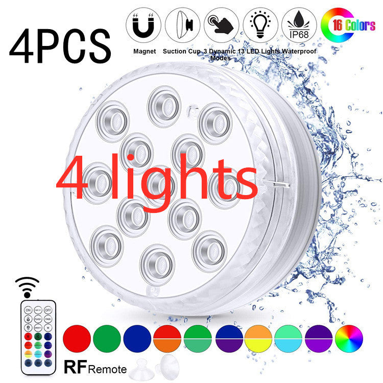 Led Beads Submersible Light Waterproof Underwater Lamp For Garden Swimming Pool Fountain Spa Party Bathroom Remote Control - Gardening Grow