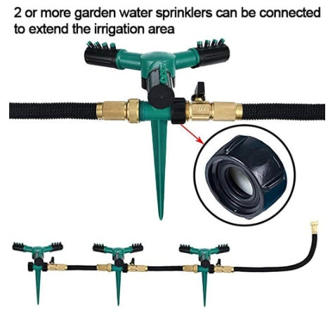 360 Automatic Rotating Sprinkler Irrigation Garden Lawn Courtyard Household Garden Water Adjustable Sprinkler Irrigate Tools - Gardening Grow