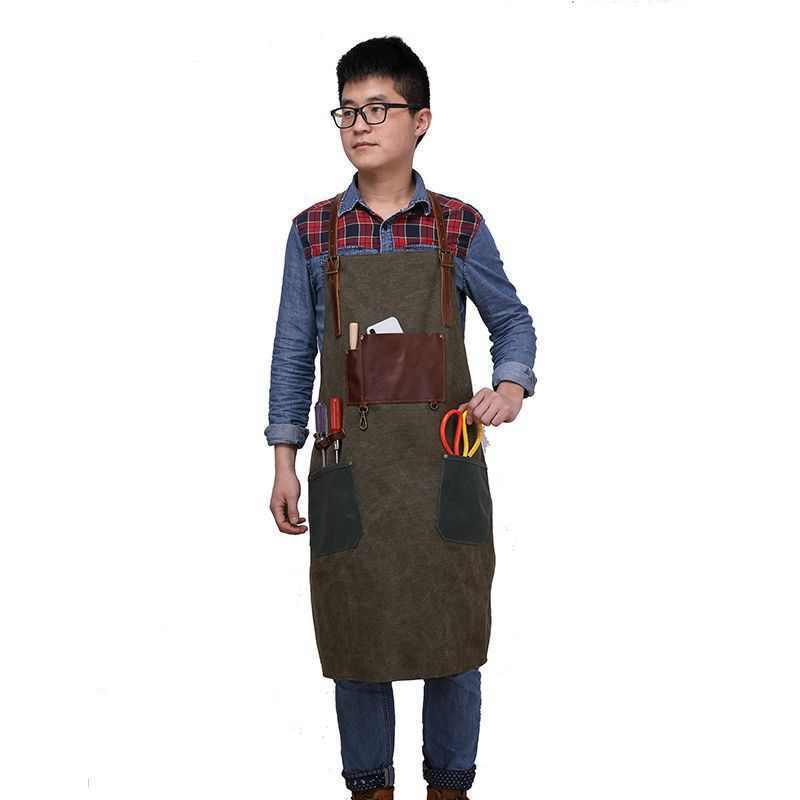 Craftsman Apron Designer Coffee Shop Canvas Apron Work Apron Bag - Gardening Grow