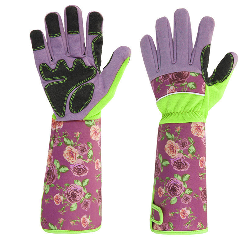 Long Tube Gardening Floral Stab-resistant Gloves - Gardening Grow