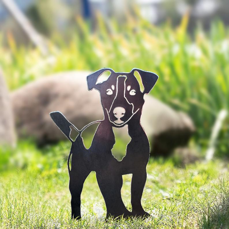 Metal Dog Silhouette Garden Patio Decoration - Gardening Grow