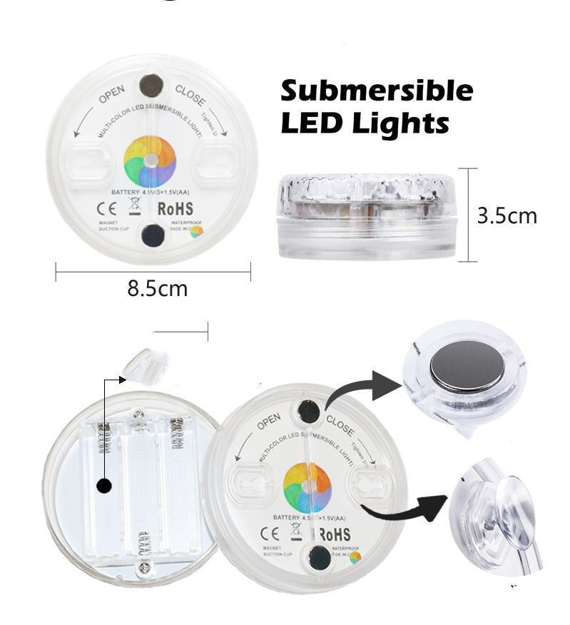 Led Beads Submersible Light Waterproof Underwater Lamp For Garden Swimming Pool Fountain Spa Party Bathroom Remote Control - Gardening Grow