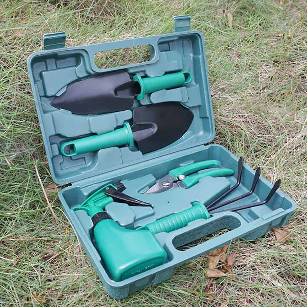 Five-piece Garden Tool Plastic Box Plastic Garden Tool Set - Gardening Grow