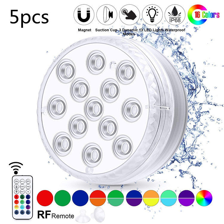 Led Beads Submersible Light Waterproof Underwater Lamp For Garden Swimming Pool Fountain Spa Party Bathroom Remote Control - Gardening Grow