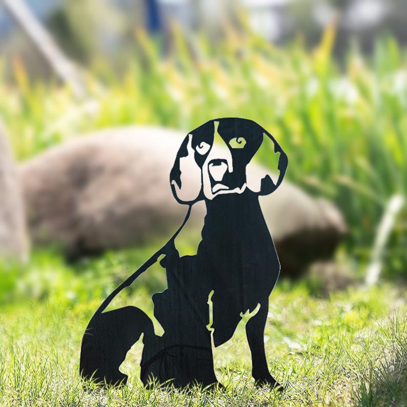 Metal Dog Silhouette Garden Patio Decoration - Gardening Grow