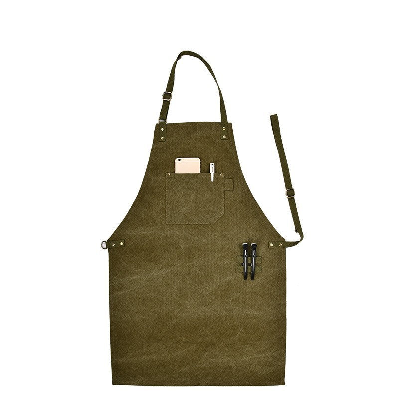 Barber Baking Coffee Shop Gardening Thickened Canvas Apron - Gardening Grow