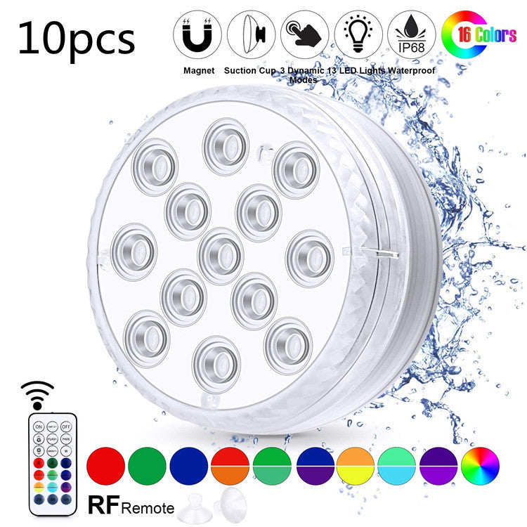 Led Beads Submersible Light Waterproof Underwater Lamp For Garden Swimming Pool Fountain Spa Party Bathroom Remote Control - Gardening Grow