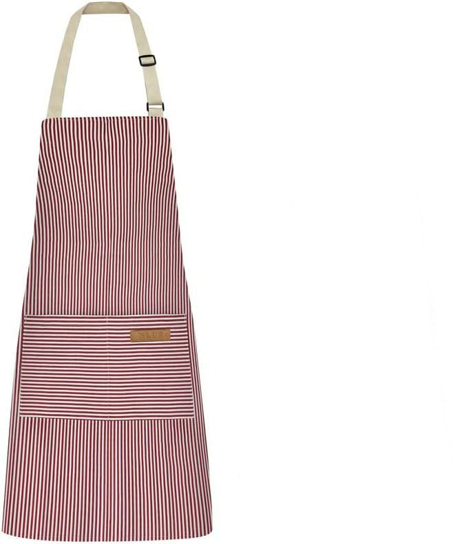 Halter Striped Polyester Restaurant Gardening Apron - Gardening Grow