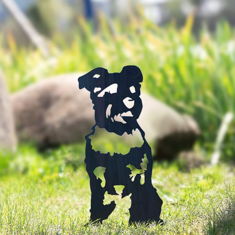 Metal Dog Silhouette Garden Patio Decoration - Gardening Grow