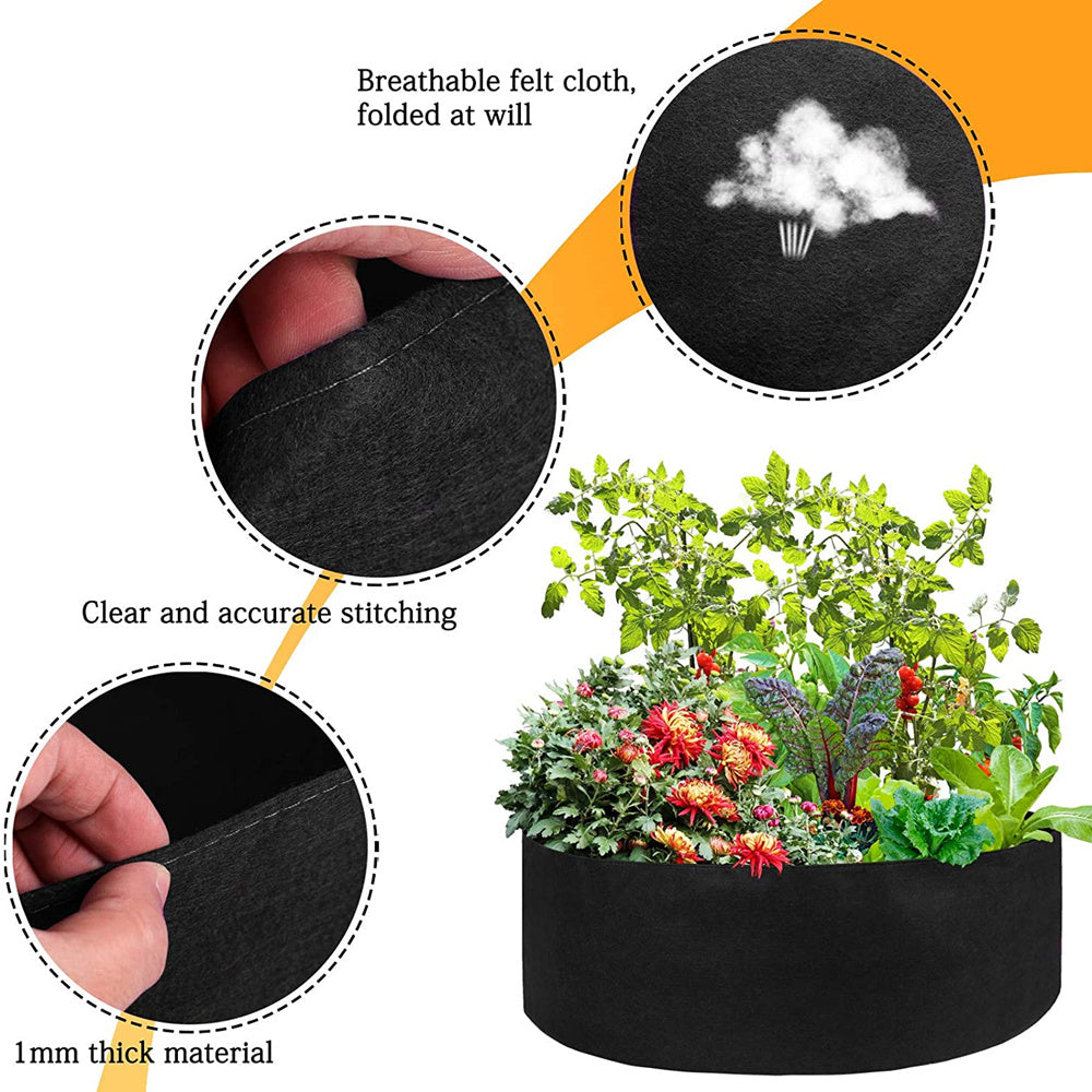 Garden Raised Bed Round Planting Container Grow Bags Fabric Planter Pot For Plants Nursery Pot - Gardening Grow