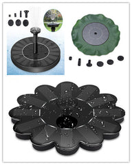 Solar Fountain Outdoor Garden Miniature Lotus Leaf Fountain - Gardening Grow