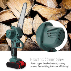 Small Electric Saw Lithium Battery One Hand Mini Electric Chainsaw Logging - Gardening Grow