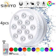 Led Beads Submersible Light Waterproof Underwater Lamp For Garden Swimming Pool Fountain Spa Party Bathroom Remote Control - Gardening Grow