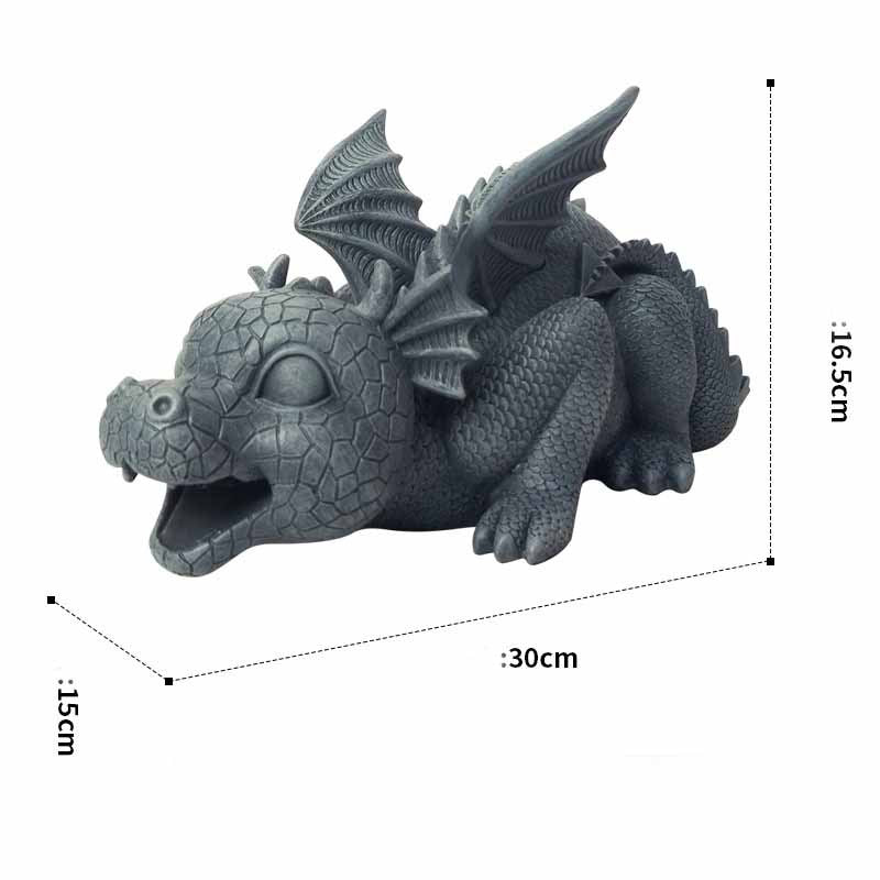 Creative Dinosaur Statue Cute Animals Resin Crafts Fountain Ornament For Home Garden Courtyard Decoration Xqmg Garden Statues - Gardening Grow