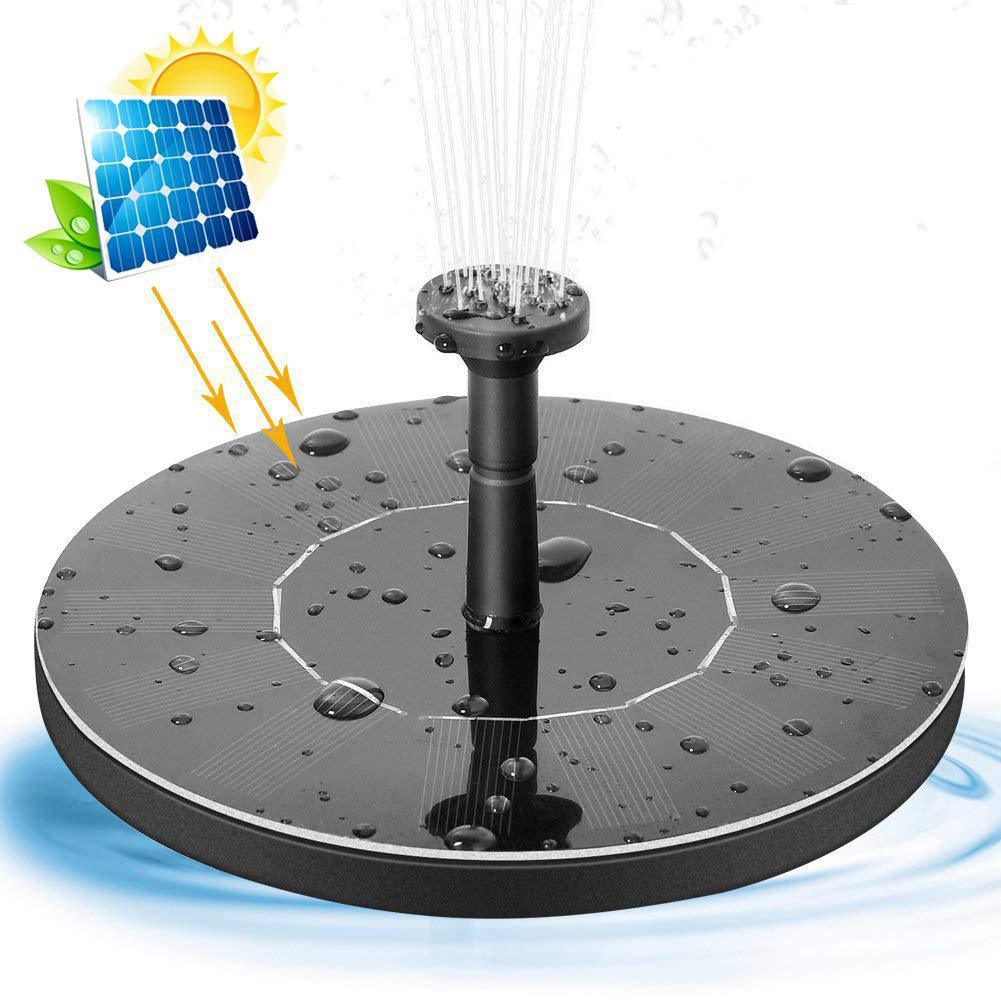 Solar Fountain  Outdoor Garden Classic Round - Gardening Grow