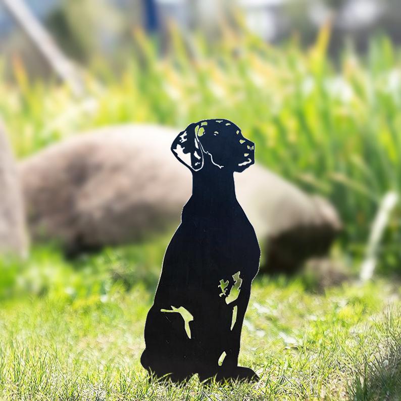 Metal Dog Silhouette Garden Patio Decoration - Gardening Grow