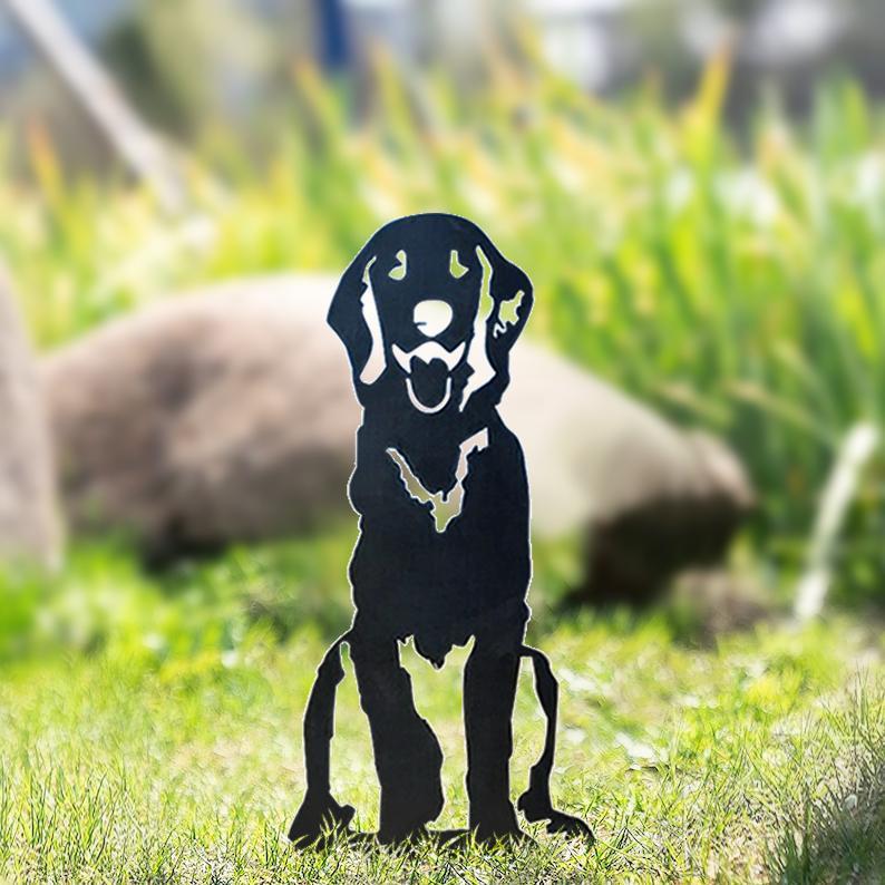 Metal Dog Silhouette Garden Patio Decoration - Gardening Grow