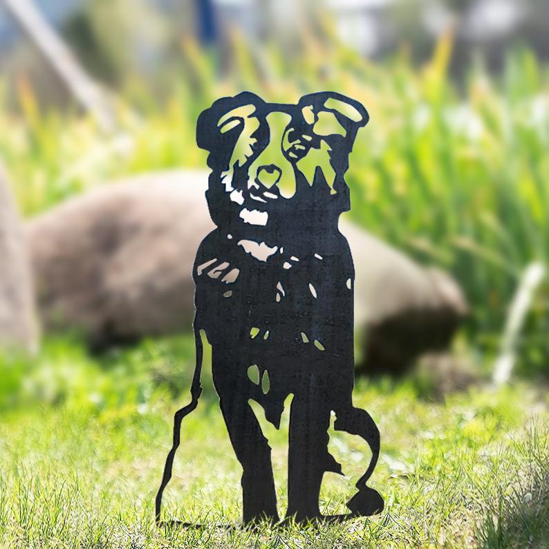 Metal Dog Silhouette Garden Patio Decoration - Gardening Grow