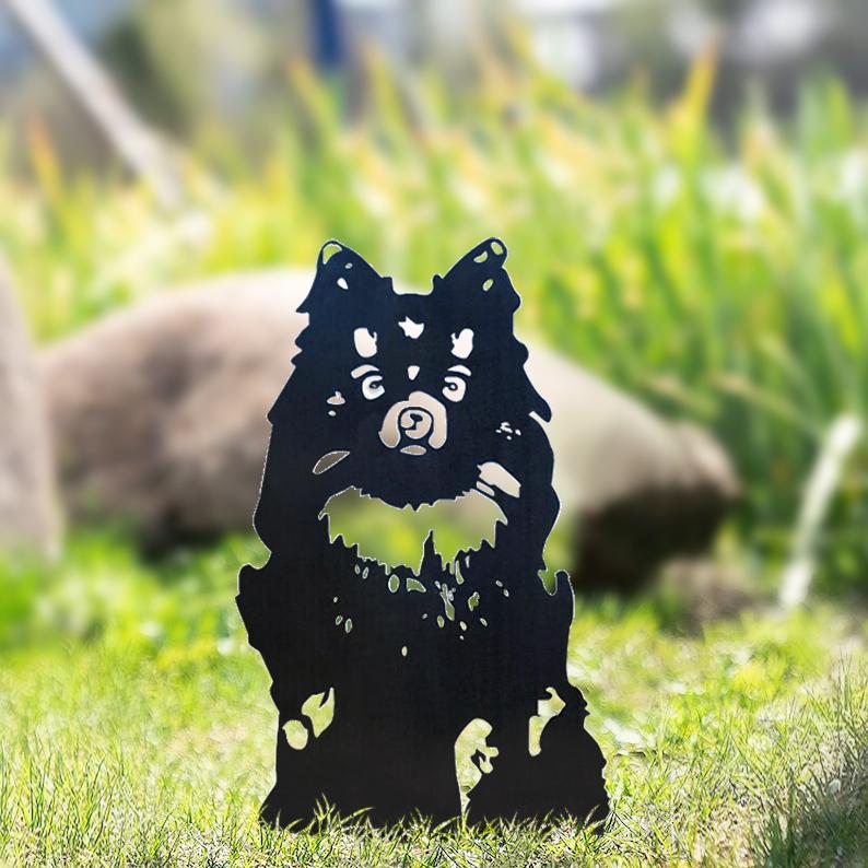 Metal Dog Silhouette Garden Patio Decoration - Gardening Grow