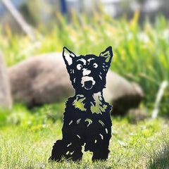 Metal Dog Silhouette Garden Patio Decoration - Gardening Grow