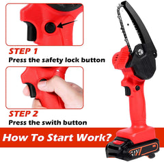 Mini Charging Wireless Handheld Chainsaw Woodworking - Gardening Grow