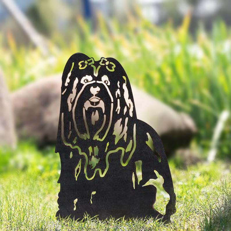 Metal Dog Silhouette Garden Patio Decoration - Gardening Grow