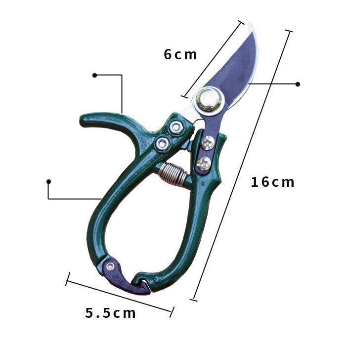 Multifunctional Garden Scissors Pruning Shears Manual With Safety Buckle Stainless Steel Spring Gardening Pruning Shear Branch Plant Cutter - Gardening Grow