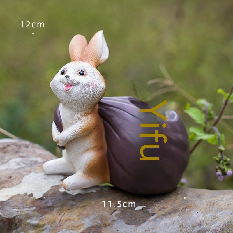 Garden Decoration Cartoon Rabbit Decoration - Gardening Grow