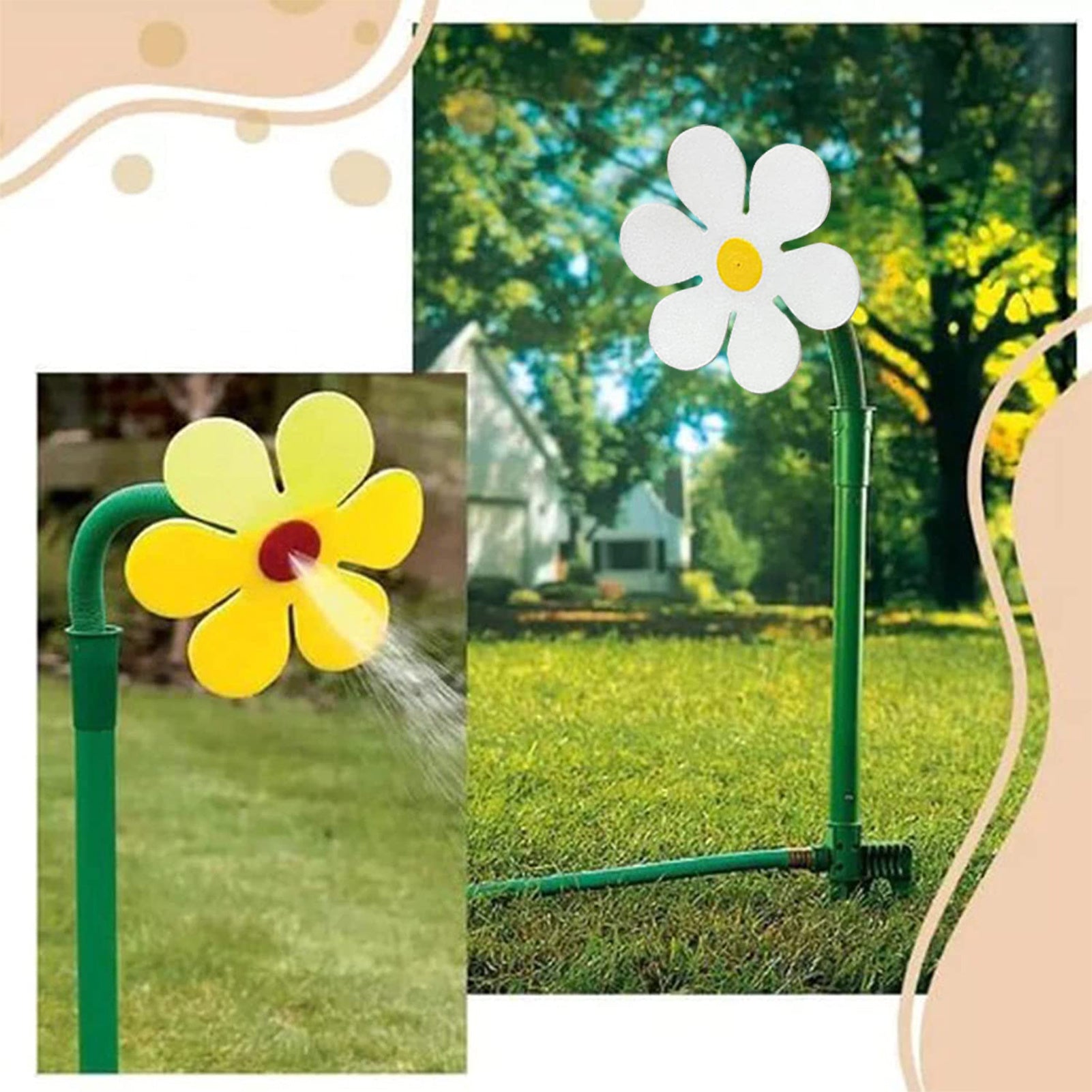 Garden Sprinkler Plastic Sprinkler Sunflower Sprinkler Garden Work Tool Adjustable Sprinklers And Garden Hoses - Gardening Grow