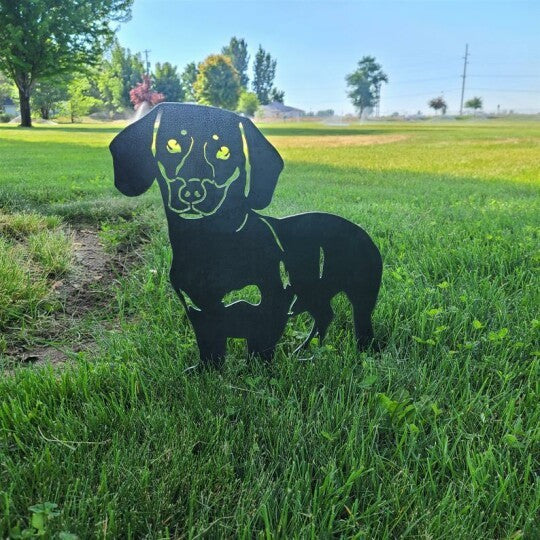 Metal Dog Silhouette Garden Patio Decoration - Gardening Grow