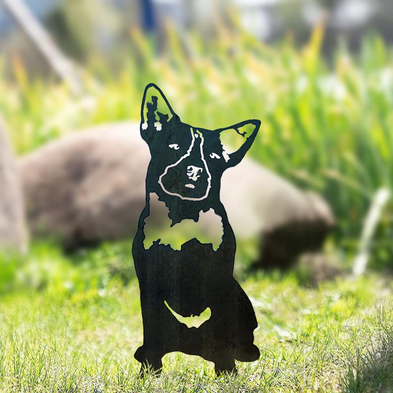 Metal Dog Silhouette Garden Patio Decoration - Gardening Grow