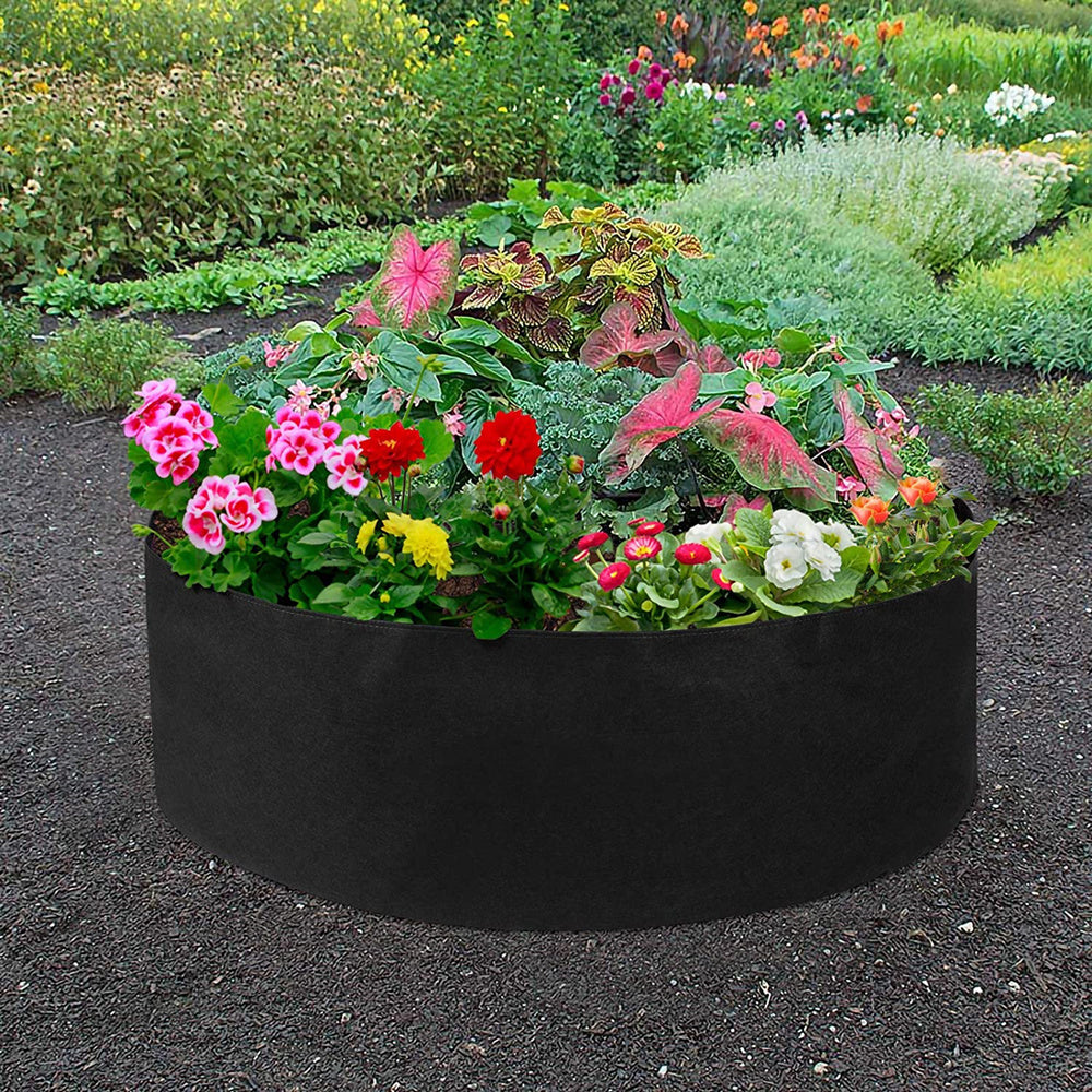 Garden Raised Bed Round Planting Container Grow Bags Fabric Planter Pot For Plants Nursery Pot - Gardening Grow