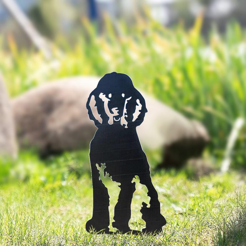 Metal Dog Silhouette Garden Patio Decoration - Gardening Grow